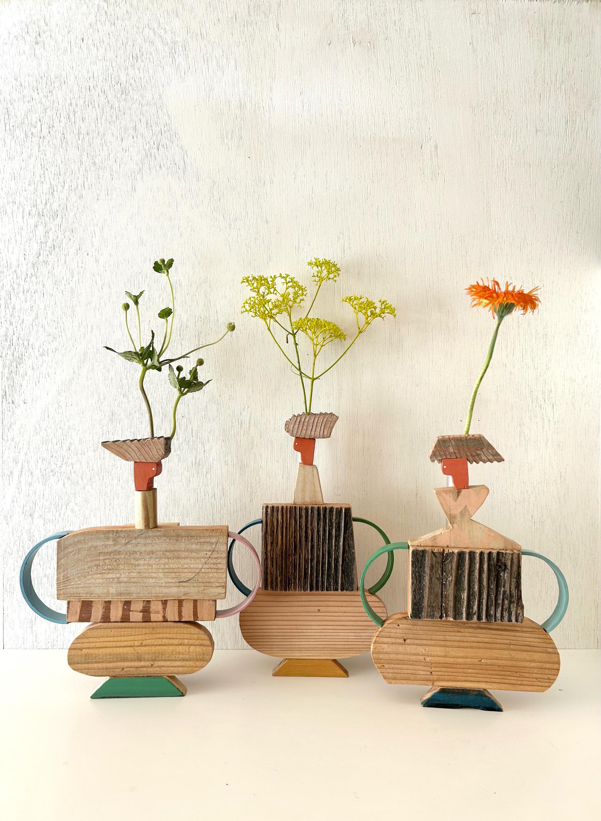 壁掛け一輪挿し『　frafig vase 』(フラフィグ　ベース) 〝まさこの蹲踞〟 | 14枚目