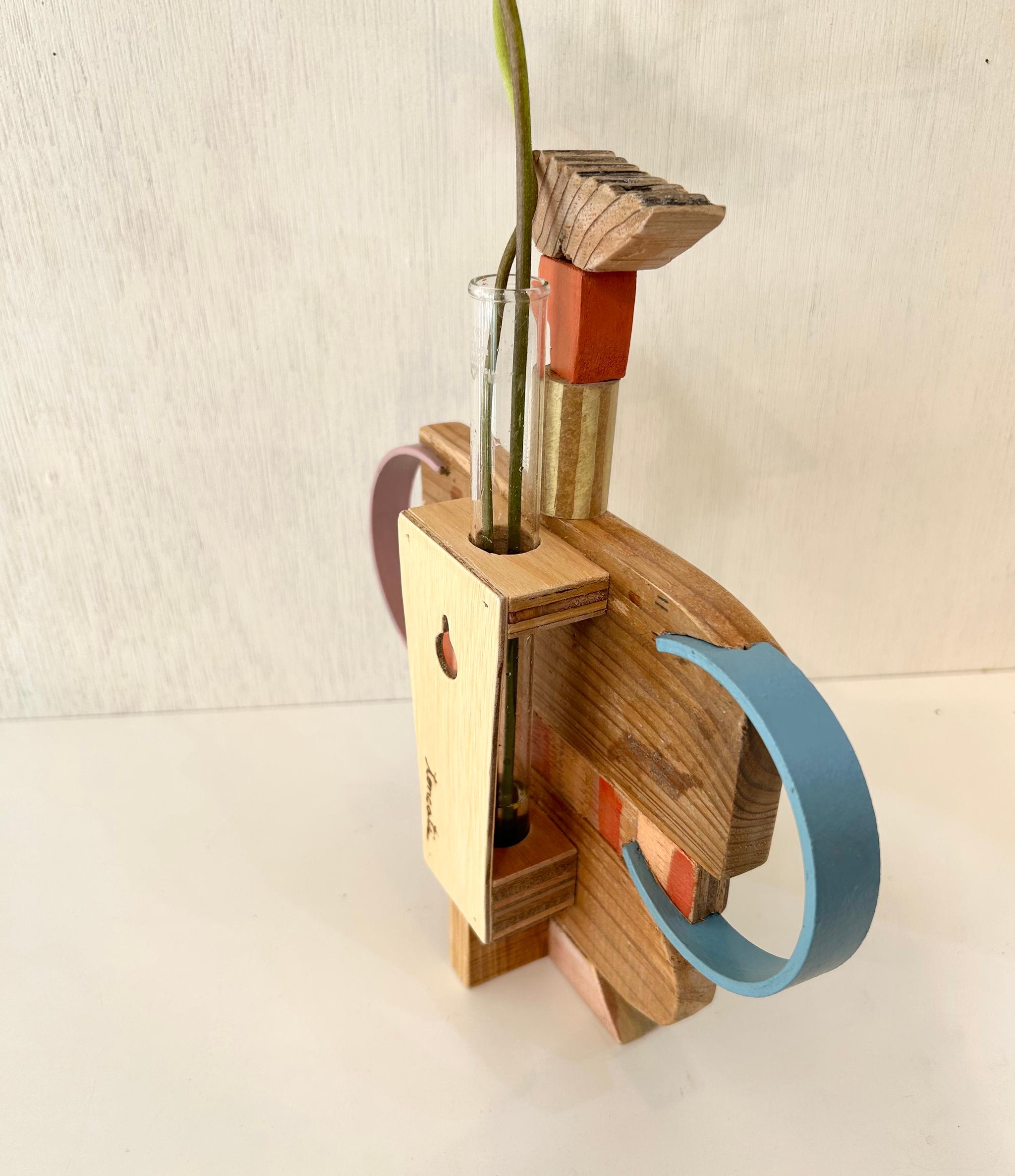 壁掛け一輪挿し『　frafig vase 』(フラフィグ　ベース) 〝まさこの蹲踞〟 | 7枚目